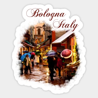 Bologna, Italy: Shopping in the Rain Sticker